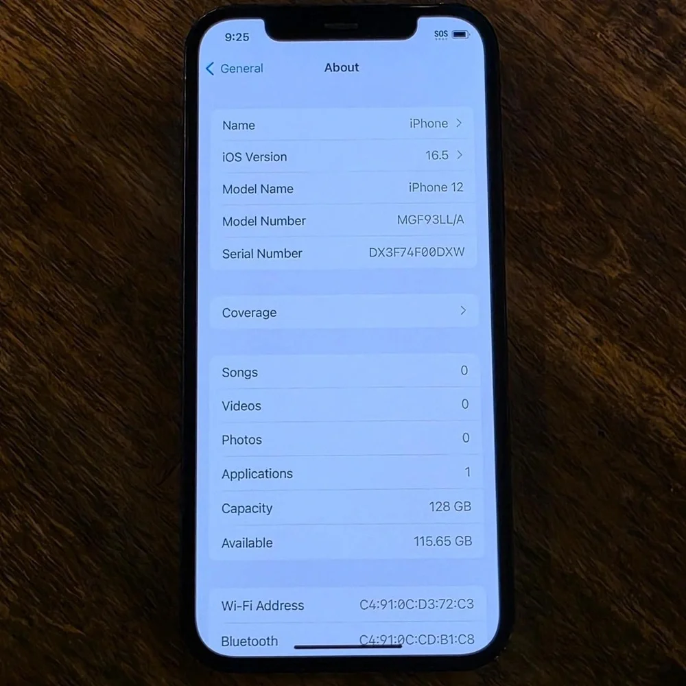 Apple iPhone 12 128GB- Black